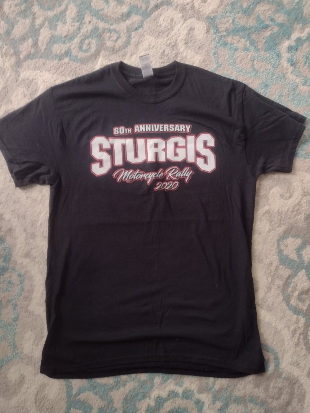 Sturgis 2020 80th Anniversary Motorcycle Rally Glidan tshirt size medium